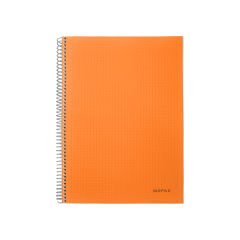 Spiralli A4 Defter Kareli 120 Yaprak PP Kapak Turuncu