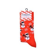 Unisex Soket Çorap Karma Desen Yılbaşı Dikişsiz