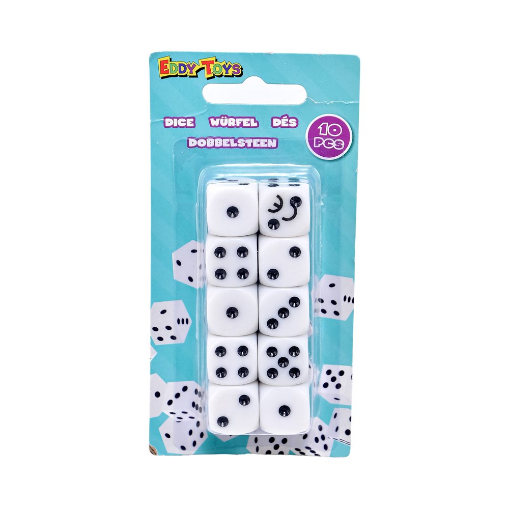 10'lu Oyun Zarı -  1,6x1,6x1,6 cm