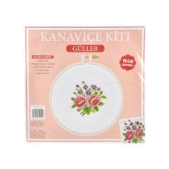 Kanaviçe Kiti - 19 cm Güller