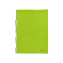 Spiralli 120 Yaprak PP Kapak A4 Çizgili Defter Açık Yeşil