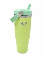 Pipetli Çelik Termos Kupa - 900 ml Yeşil
