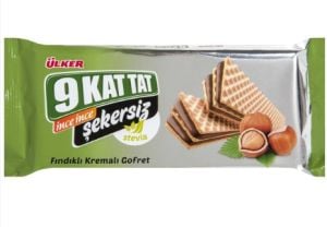 Ülker 9kat Tat Gofret İnce Fındıklı Şekersiz 118gr