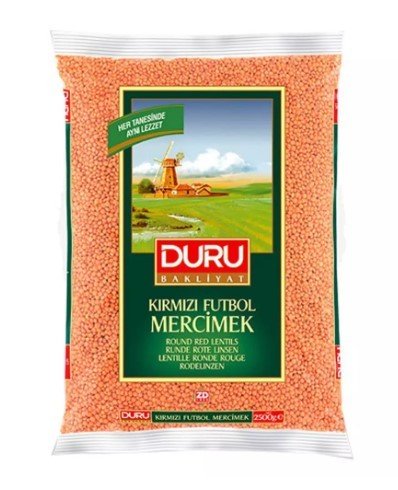 Duru Kırmızı Futbol Mercimek 2.5 Kg