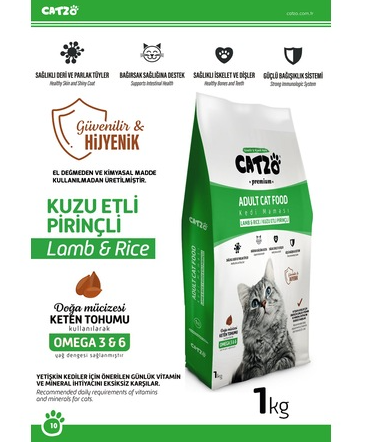 Catzo 1 Kg Paket Kedi Maması Kuzu/Pirinç
