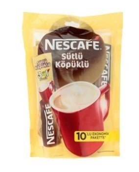 Nescafe Sütlü Köpüklü 3'ü 1 Arada 10x18 Gr