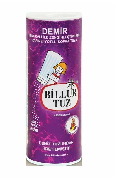 Billur Demir Mineralli Sofra Tuzu 500 Gr