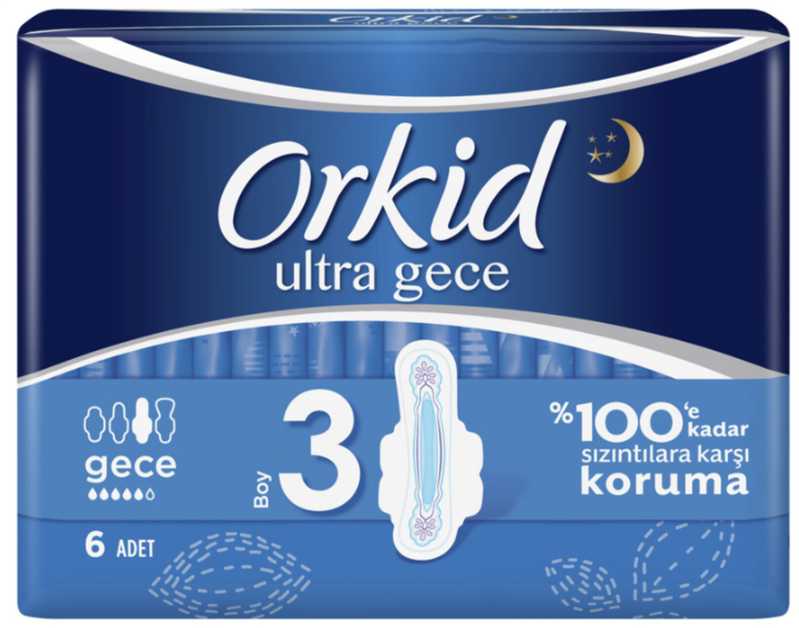 Orkid Ultra Kanatlı Gece 6lı Tekli