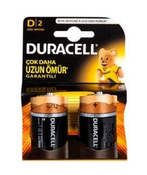 Duracell Alkalin D Büyük Boy Pil 2'li