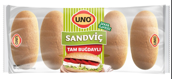 Uno Tam Buğdaylı Sandviç Ekmeği 350gr