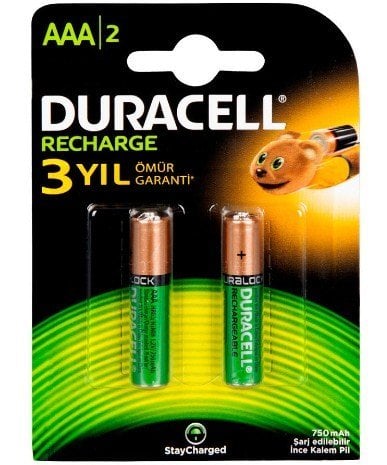 Duracell AAA Şarj Edilebilir Kalem Pil 2'li