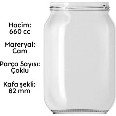 Konserve Kavanozu Cam 660cc