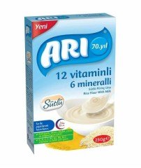 Arı 12 Vitaminli 6 Mineralli Sütlü Pirinç Unu 250 Gr