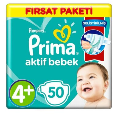 Prima Çocuk Bezi Fırsat 4+ Beden 50li