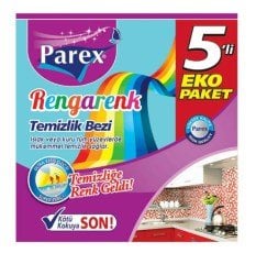 Parex Rengarenk Temizlik Bezi 5'li