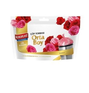 Koroplast Çöp Torbası Gül Kokulu Orta 15li (55x60cm)
