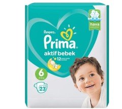 Prima Aktif Bebek 6 Numara Extra Large 23 Adet Bebek Bezi