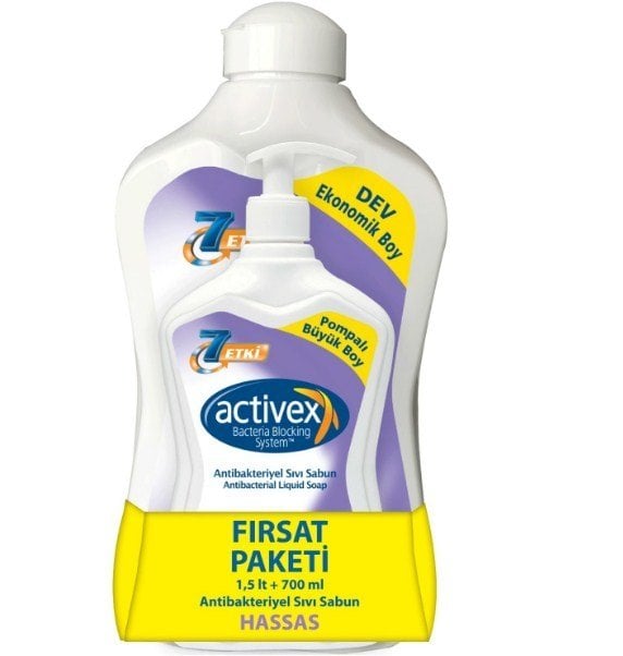 Activex Antibakteriyel Sıvı Sabun Hassas 1.5 Lt & 700 Ml