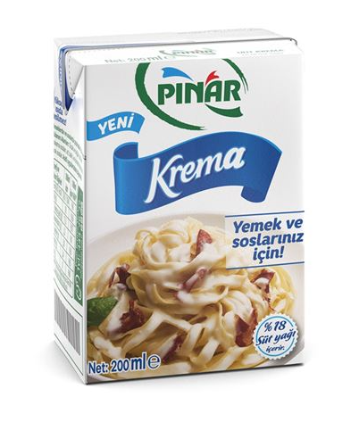 Pınar Krema 200ml (%18 Yağlı)