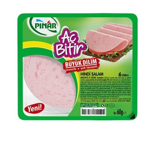 Pınar Aç Bitir Büyük Dilim Hindi Salam 60 Gr