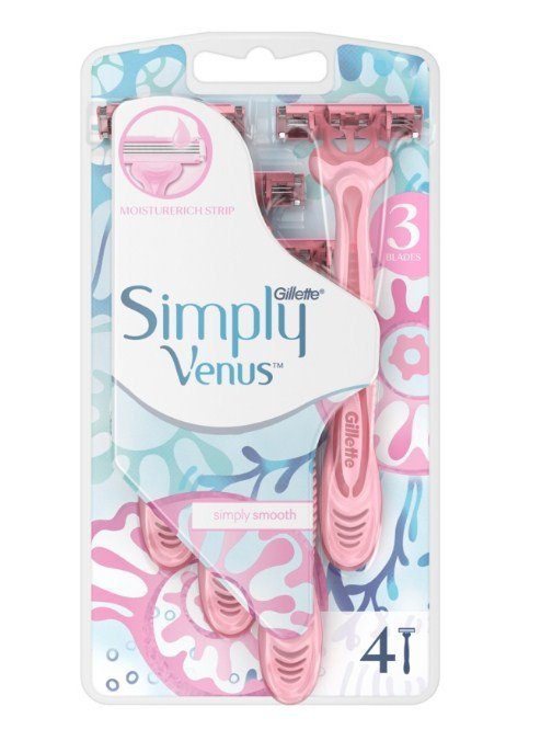 Gillette Simply Venus 3 Kullan At Tıraş Bıçağı 4'lü
