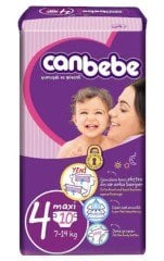 Canbebe Bebek Bezi 4 Beden 10'lu