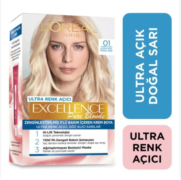 LOREAL EXCELLENCE CREME 01 ULT.ACIK DOGAL SARI