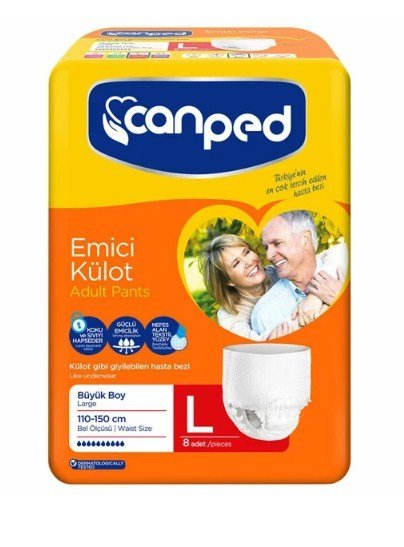 Canped Emici Külot Büyük 8'li