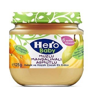 Hero Baby Muz Mandalina Armut Püreli Kavanoz Mama 125 Gr