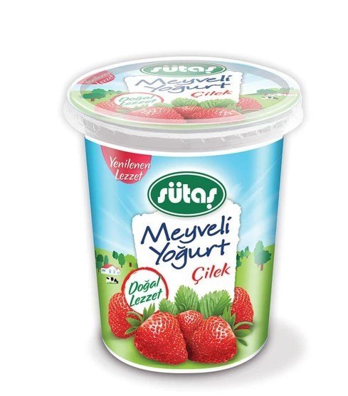Sütaş Meyveli Yoğurt Çilekli 500 Gr