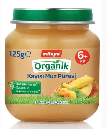 Milupa Organik Kayısı Muz Püresi 125 Gr