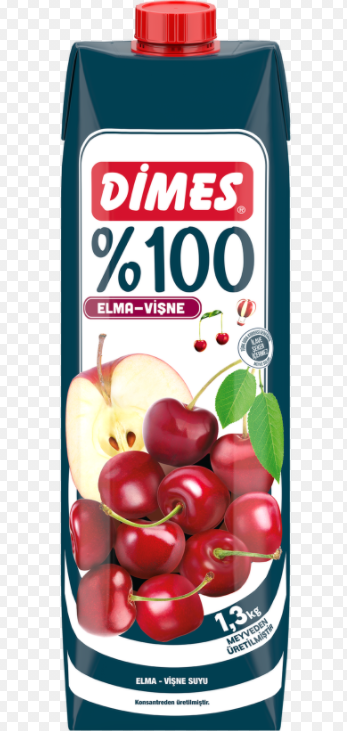 Dimes Meyve Suyu %100 Elma/Vişne 1lt