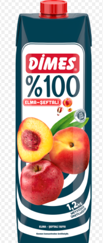 Dimes Meyve Suyu %100 Elma Şeftali 1lt