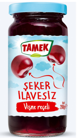 Tamek Reçel 290gr Vişne Şeker İlavesiz