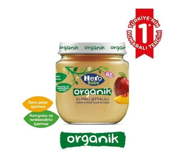 Hero Baby Organik Elmalı Şeftali Ek Gıda 120 gr