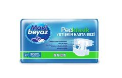 Mavi Beyaz Yetişkin Hasta Bezi Büyük Boy-Large 30'lu