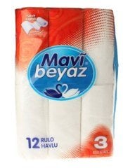 Mavibeyaz Havlu 12'li