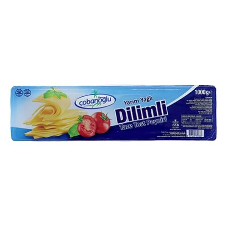 Çobanoğlu Yarım Yağlı Dilimli Tost Peyniri 1000 Gr