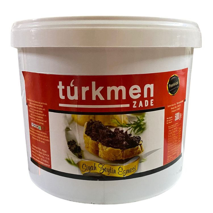 Türkmenzade Siyah Zeytin Ezmesi 5000 Gr Kova