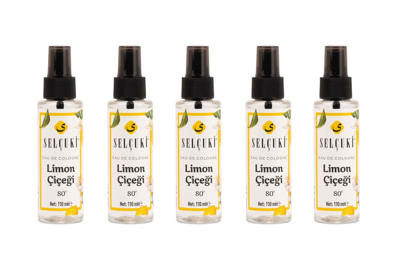SELÇUKİ 110 ML SPREY LİMON ÇİÇEĞİ KOLONYA 5 ADET