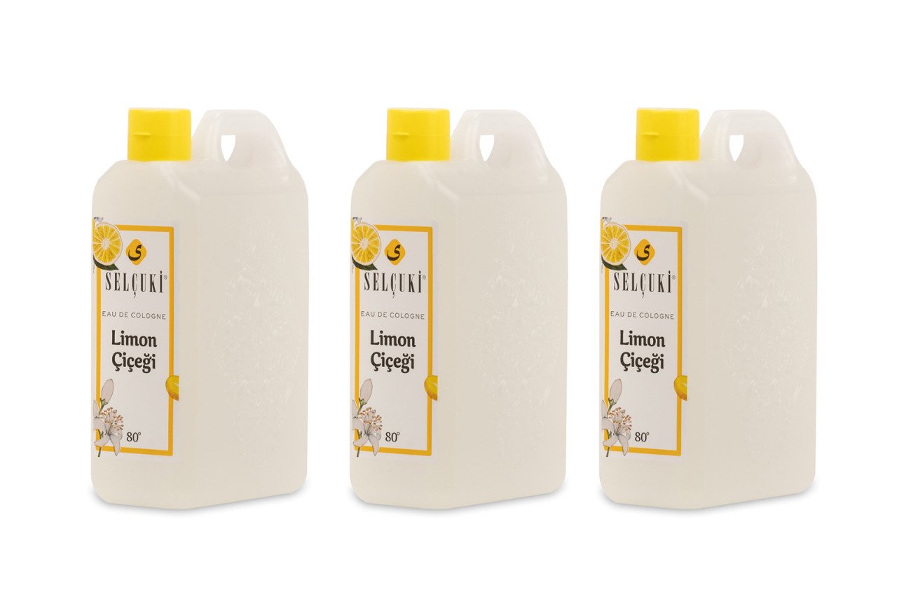SELÇUKİ 900 ML LİMON ÇİÇEĞİ KOLONYA  3 ADET