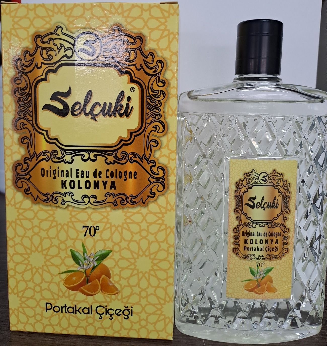 SELÇUKİ PORTAKAL ÇİÇEĞİ 200 ML PARFÜMLÜ KRİSTAL ŞİŞELİ KOLONYA