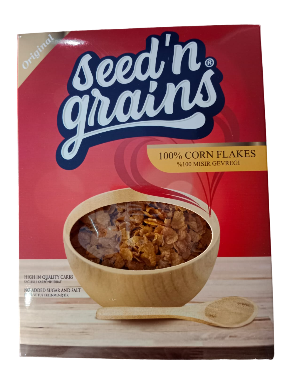 Seed'n Grains Şekersiz Corn Flakes Mısır Gevreği 300 g