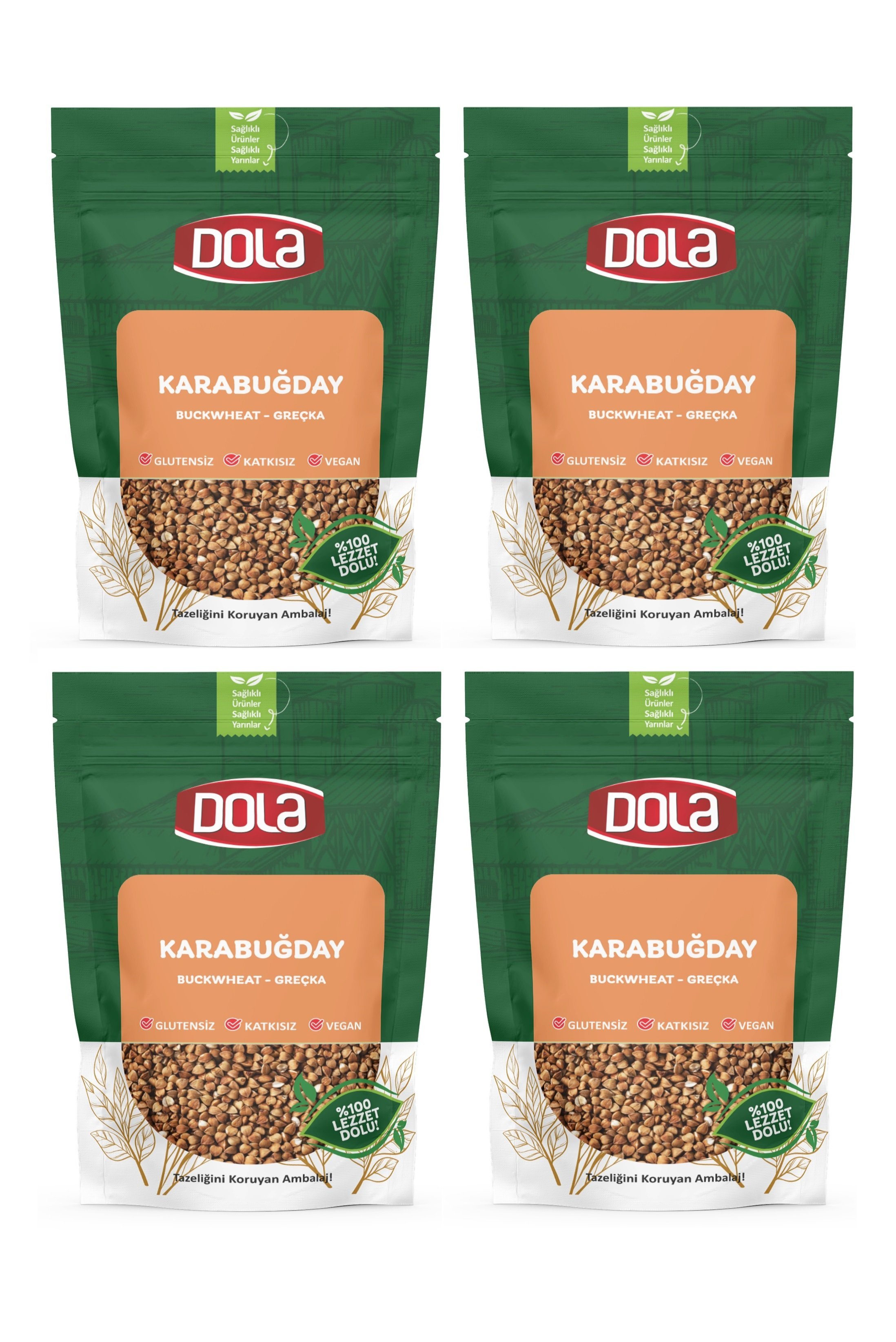 Dola Glutensiz Karabuğday Tane 400 g 4 Adet Kavrulmuş Greçka