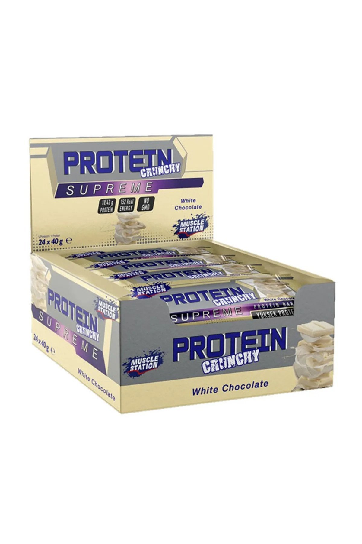 Muscle Station Supreme White Çikolatalı Protein Bar 24 Adet