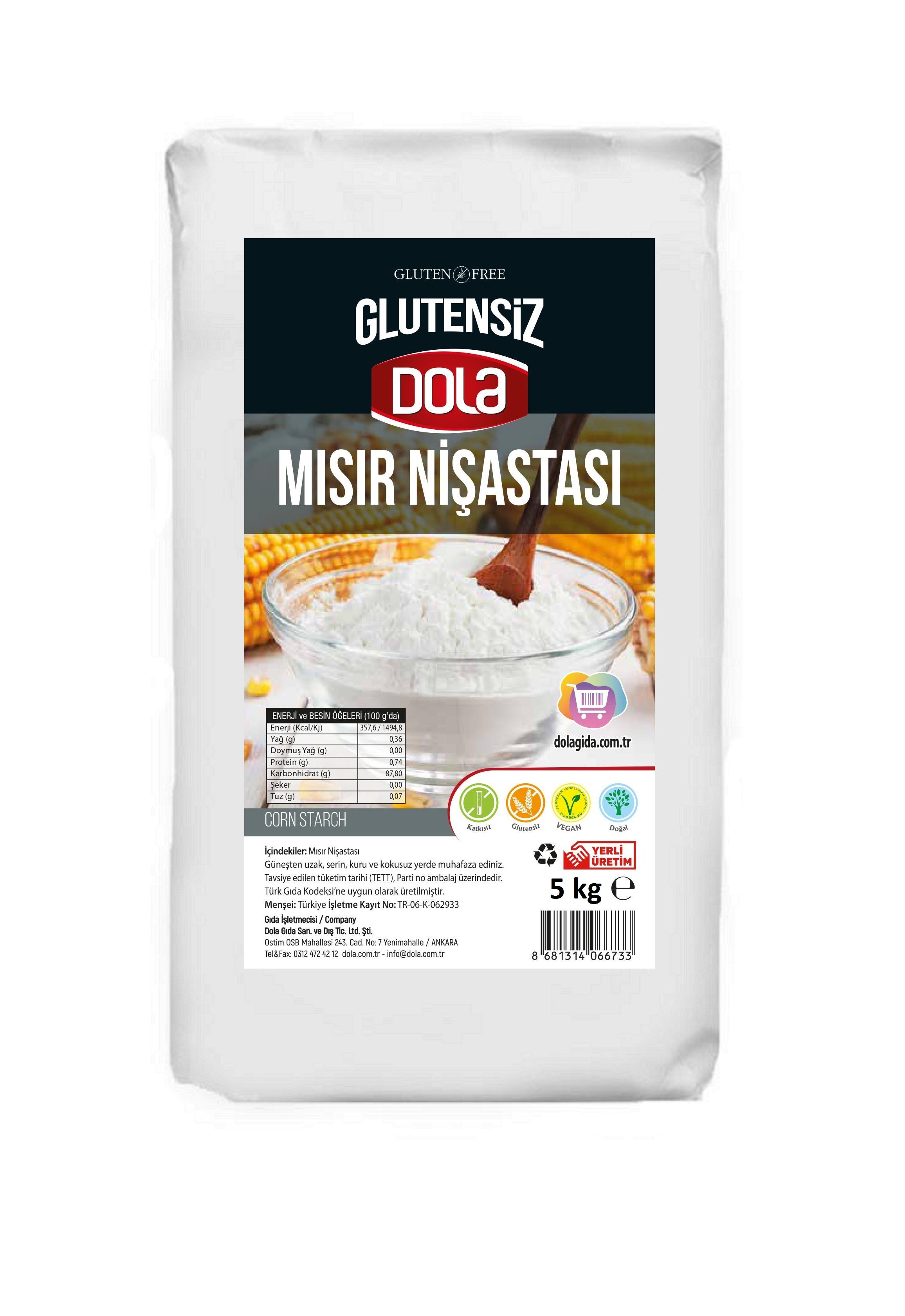 Dola Glutensiz Mısır Nişastası 5 kg