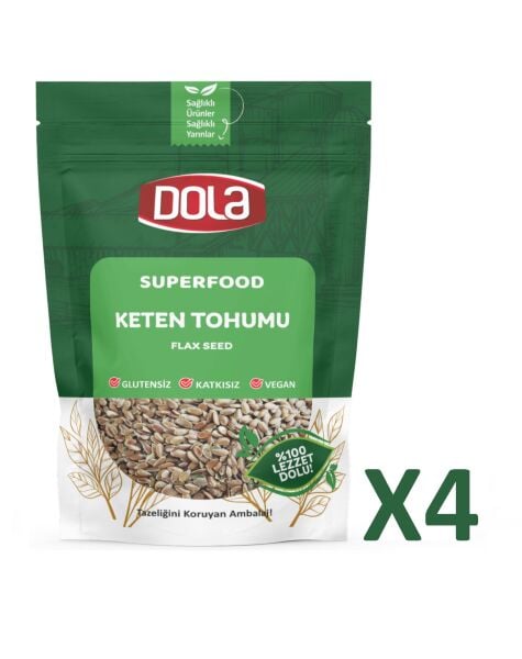 Dola Glutensiz Keten Tohumu 400 Gr 4 Adet