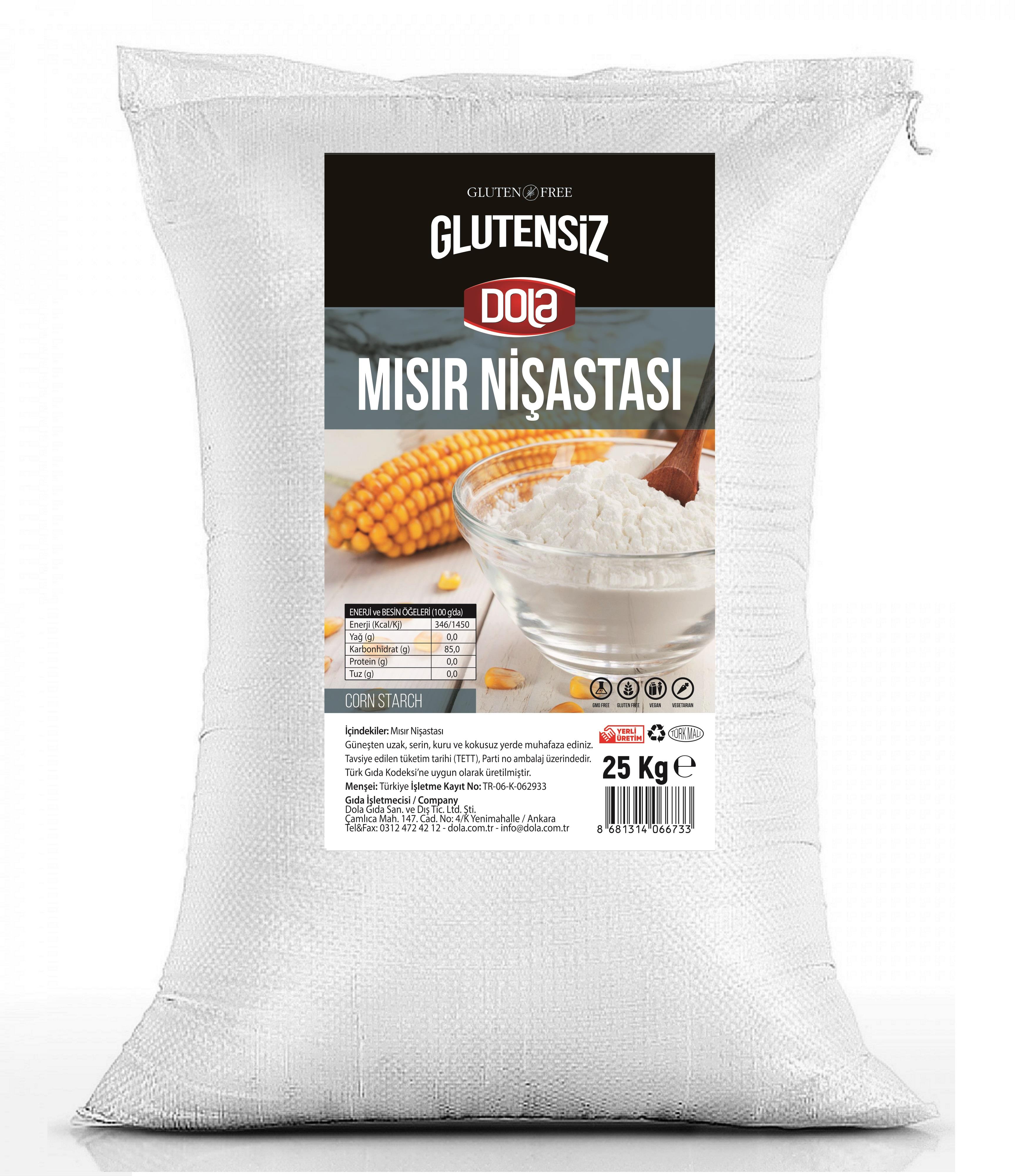 Dola Glutensiz Mısır Nişastası 25 kg