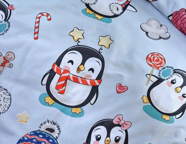 Doqu Home Cute Penguin Bebek Nevresim Takımı