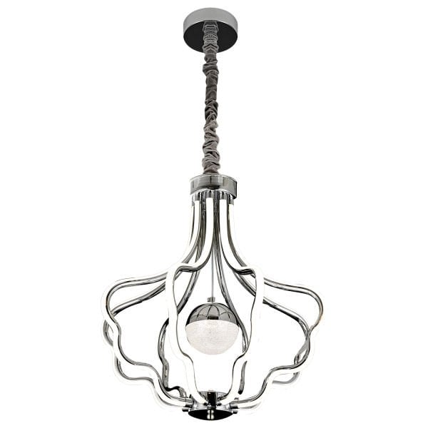 Camelia Krom Kaplama 3 Renkli 50 Watt Ledli Modern Tasarım Oturma Odası,Genç Odası,Yatak Odası,Salon Sarkıt Led Avize